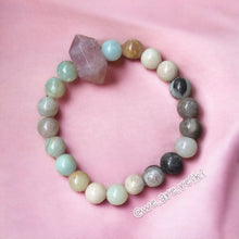 Cargar imagen en el visor de la galería, Love Bracelet-Rose Quartz/Amazonite