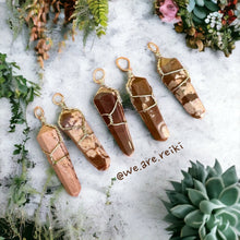 Cargar imagen en el visor de la galería, Brown Zebra Jasper Double Point Pendant