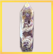 Cargar imagen en el visor de la galería, Large Chevron amethyst Obelisk