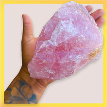 Cargar imagen en el visor de la galería, XLarge Rough Rose Quartz