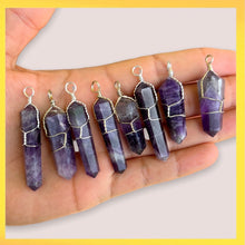 Cargar imagen en el visor de la galería, Amethyst Double Point Pendant