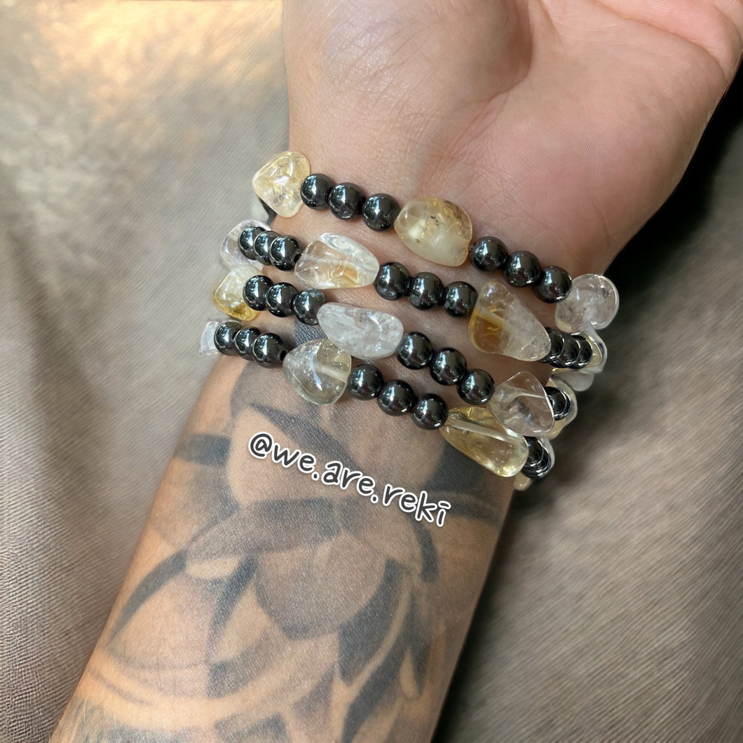 Citrine - Hematite Bracelet