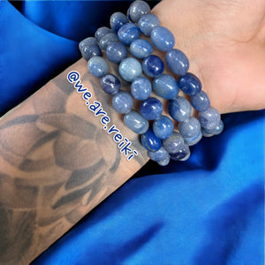 Blue Quartz Tumbled Bracelet