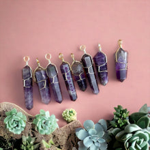 Load image into Gallery viewer, Amethyst Double Point Pendant
