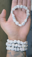 Load and play video in Gallery viewer, White Howlite Tumbled Bracelet
