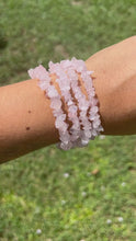 Load and play video in Gallery viewer, Rose Quartz chip Bracelet
