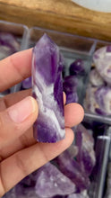 Load and play video in Gallery viewer, Chevron Amethyst Obelisk
