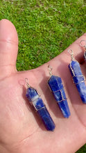 Load and play video in Gallery viewer, Sodalite Double Point Pendant

