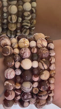 Cargar y reproducir el video en el visor de la galería, Brown Zebra Jasper Bracelet
