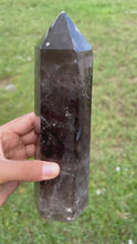 Load and play video in Gallery viewer, Large Smoky Quartz Obelisk
