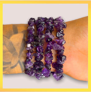 Amethyst Chip Bracelet