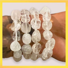 Load image into Gallery viewer, Clear Quartz Tumbled Bracelet
